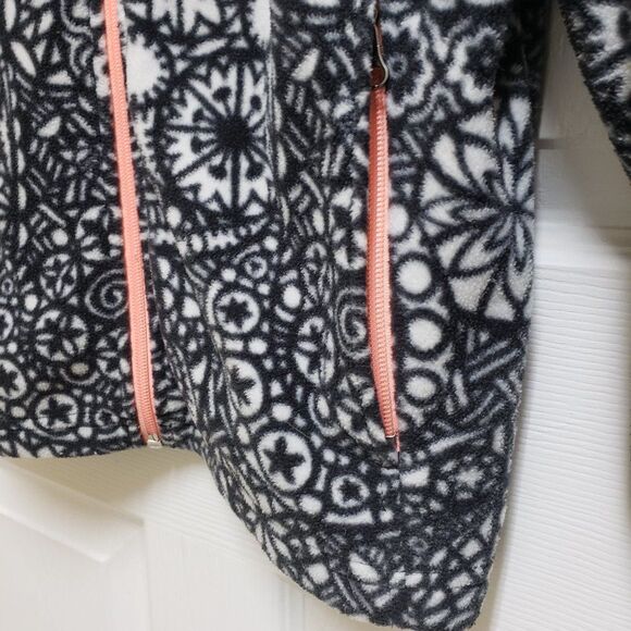 Columbia Jacket Girls Youth XL Full Zip Black White Coral Pockets Outdoor Warm - Picture 4 of 10